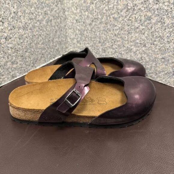 Birki's By Birkenstock Benita Clogs Mule Slides Patent Leather Size 40 9/9.5 - Picture 2 of 5